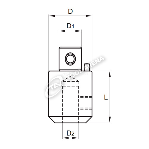 Переходник , типоразмер 42, для инструмента с хвостовиком  Weldon 10, ADM 042 W10